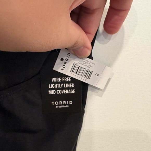 Torrid Black Wire-Free Tankini - Size 2 - New! - Picture 5 of 7